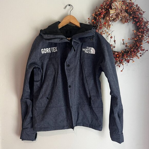 The North Face Men's Gore-TEX Mountain Jacket XXS Denim Blue Waterproof - Picture 1 of 16